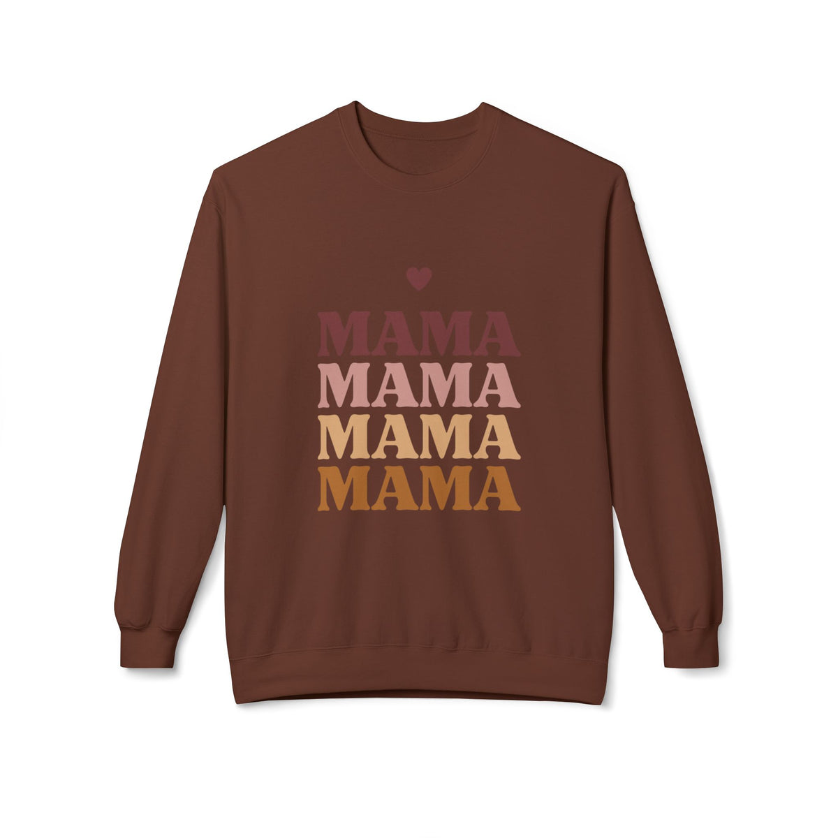 Mama Repeat Crewneck Sweatshirt — Retro Gradient "MAMA" Mom Pullover, Fall Vibes Mama Crewneck