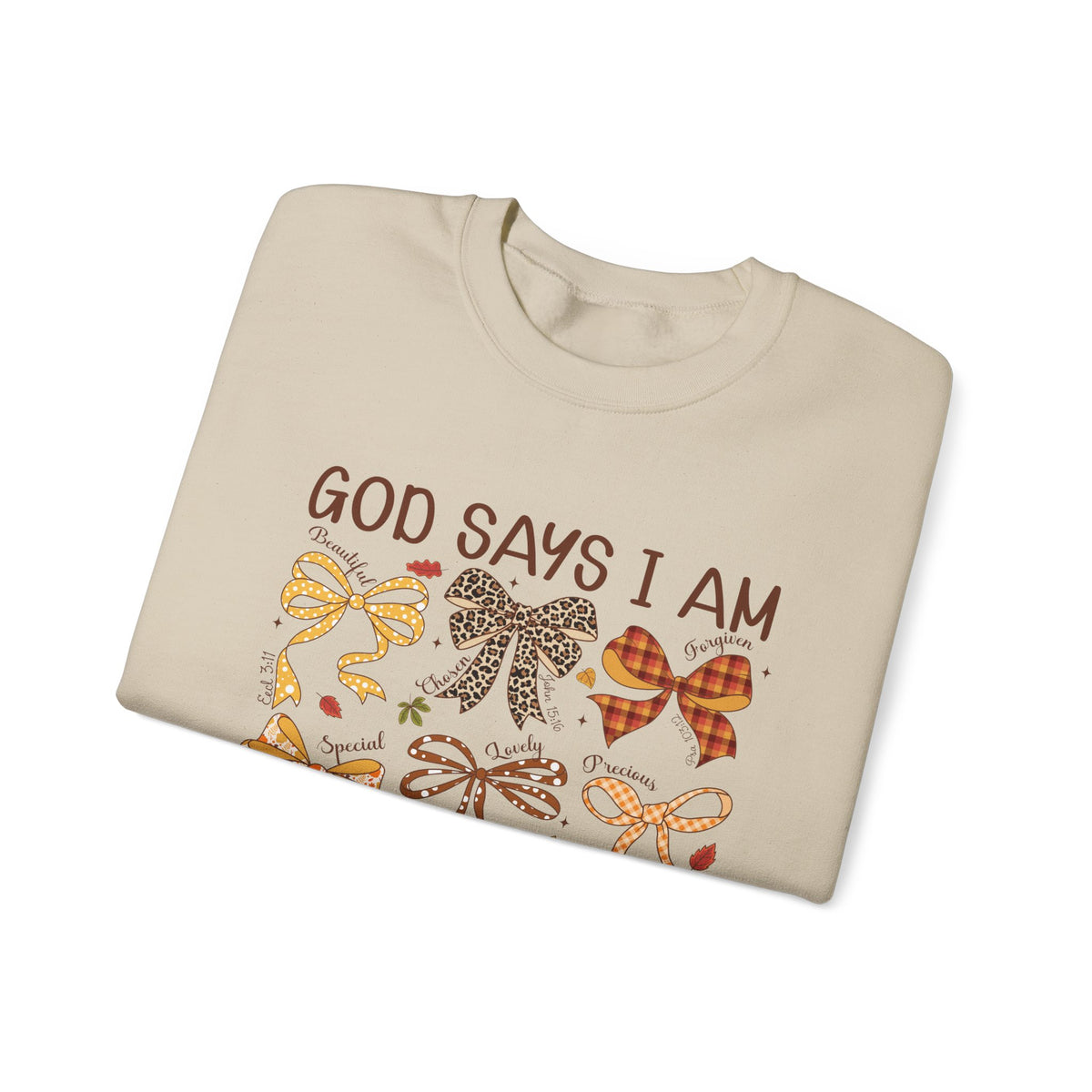 God Says I Am - Bow Pattern Sweatshirt