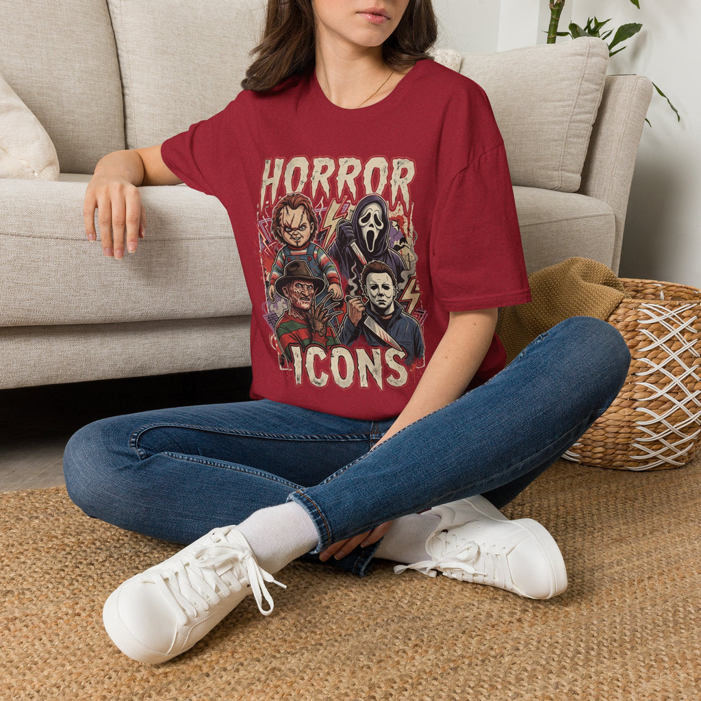 Horror Icons T‑Shirt — Retro Slasher Movie Mashup Tee